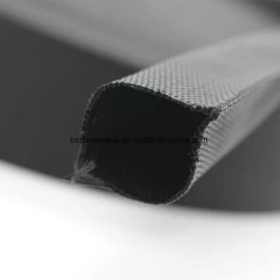 Hydralic Pipe Abrasion Resistant Flat Black Yellow Protective Sheath Hose Assembly Textile Nylon Sleeving Hose Guard
