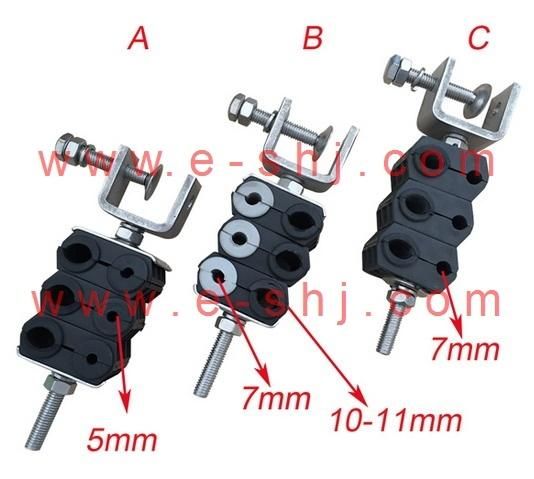 Fiber Optic Coaxial RF Coax Power Cable Snap-in Feeder Cable Clamp