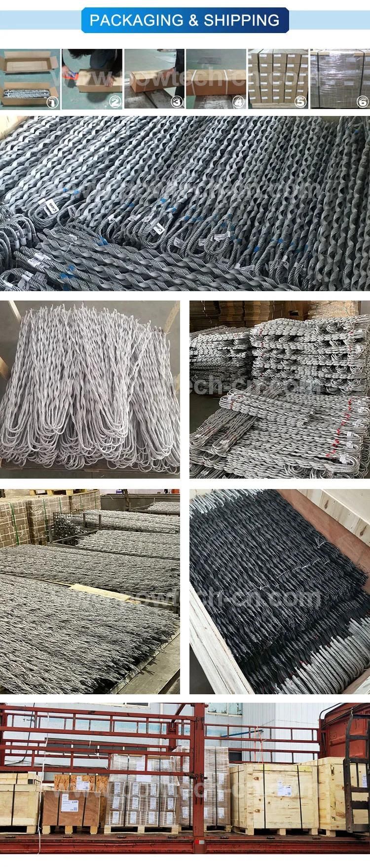 Galvanized Steel Strand Short Span Cable Helical Dead End Clamp