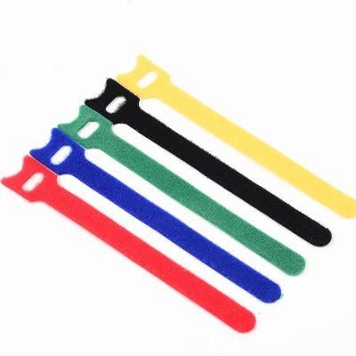 Resuable Customized Back to Back Hook and Loop Cable T-Shape Tie for Wire Organize