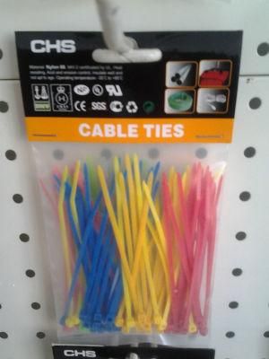 Yellow Blue Pink Assorted Nylon Cable Ties