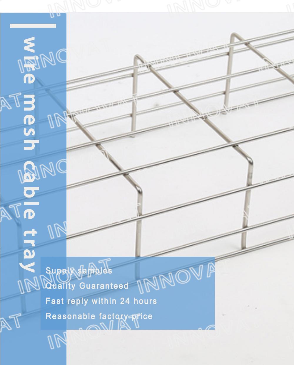 Wire Mesh Cable Tray Straight Type with Accessories Galvanised Ventilated Easy to Install Cable Tray