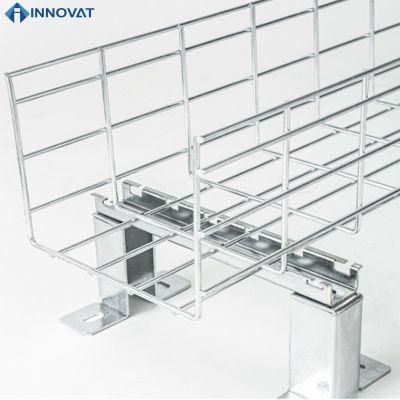 Wire Mesh Cable Tray Straight Type with Accessories Galvanised Ventilated Easy to Install Cable Tray
