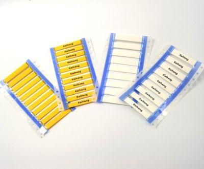 Flat Identification Heat Shrink Cable Marker Sleeve Yellow White Insulation Sleeving