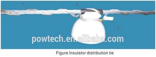 Insulator Single Top Tie/ Distribution Optic Cable Preform Guy Grips