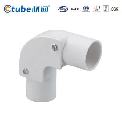 PVC Plastic Electrical Pipe Fittings Rigid Conduit T Bend Elbow