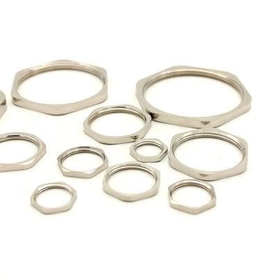 Brass Locknut Metric Cable Gland Nut Nickel Plated Brass EMC Precision Locknut PVC Sealing Locknut