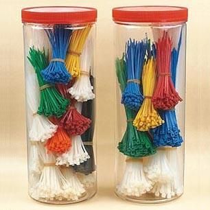 1200 PCS Cable Ties Assorted with Jar Promotion Packing