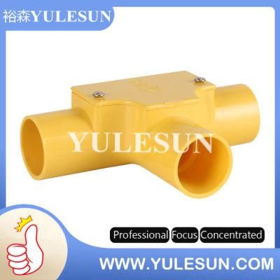 Flame Retardant PVC Pipe Electrical Through Way PVC Conduit Pipe Fitting