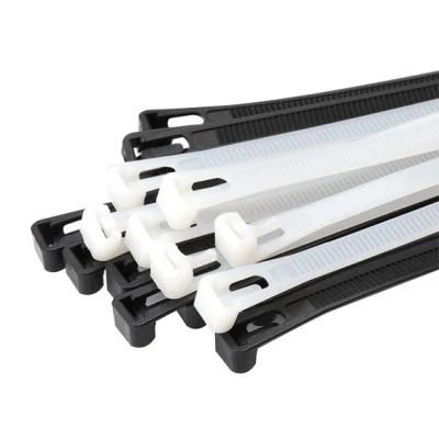 Custom 4.8*300mm Plastic Nylon 66 UV Resistent Reusable Cable Ties