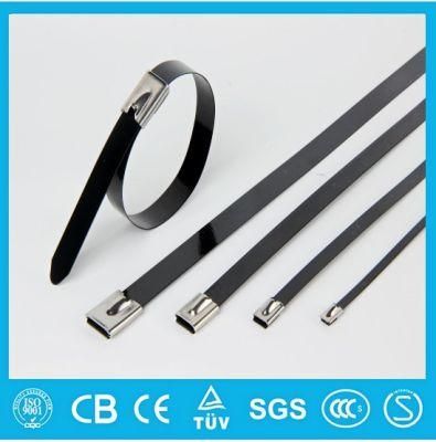 304 316 Full Epoxy Coated Stainless Steel Cable Tie Ball Lock Type