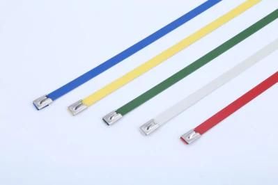 PVC Nylon Plastic Fully Coated Stainless Steel Cable Tie Ball Lock Type