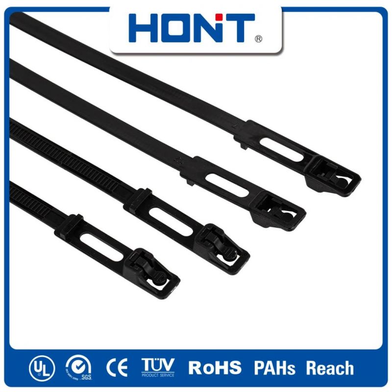 Factory Releasable Plastic Nylon PA66 Wire Cable Zip Tie with RoHS