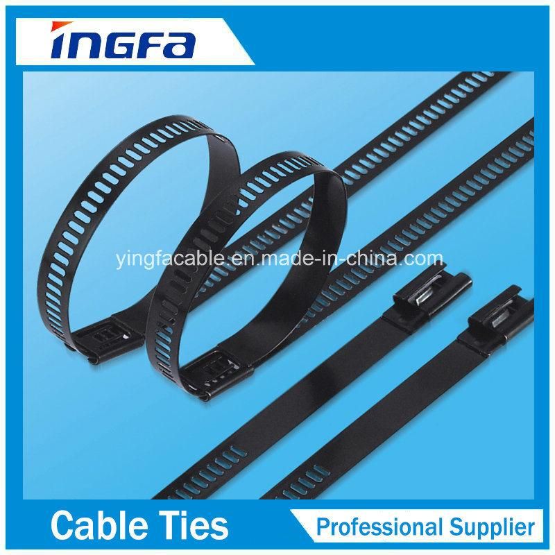 PVC Coated Ladder Barb Lock Stainless Steel Cable Ties 7X225