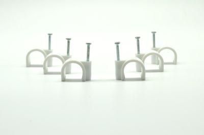 Concrete Cable Clips with Hard Nail Electrical Wire Plastic Cable Clip