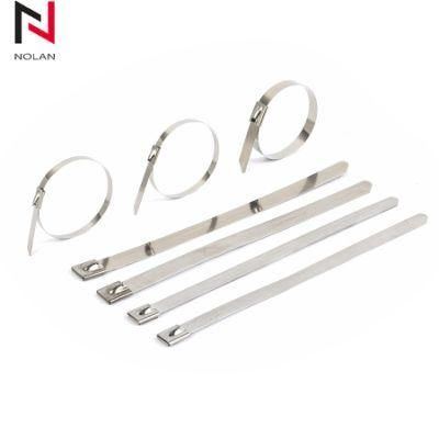 High Tensile Strength Customized 16X300mm 304 Adjust Stainless Steel Cable Ties