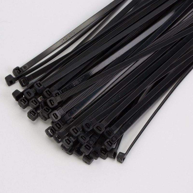 High Quantity Hook and Loop Cord Ties Fastening Black Nylon Cable Ties