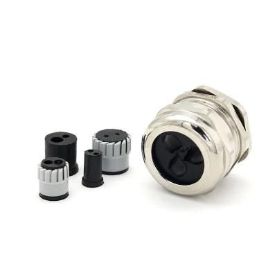 Large Size Multi Metal Cable Gland 2 Holes Pg16 IP68
