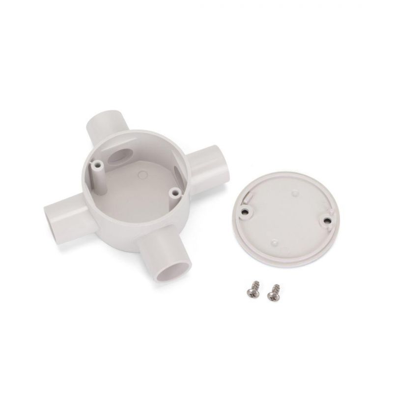 PVC Electrical Pipe 4 Way Deep Accessories Circle Junction Box