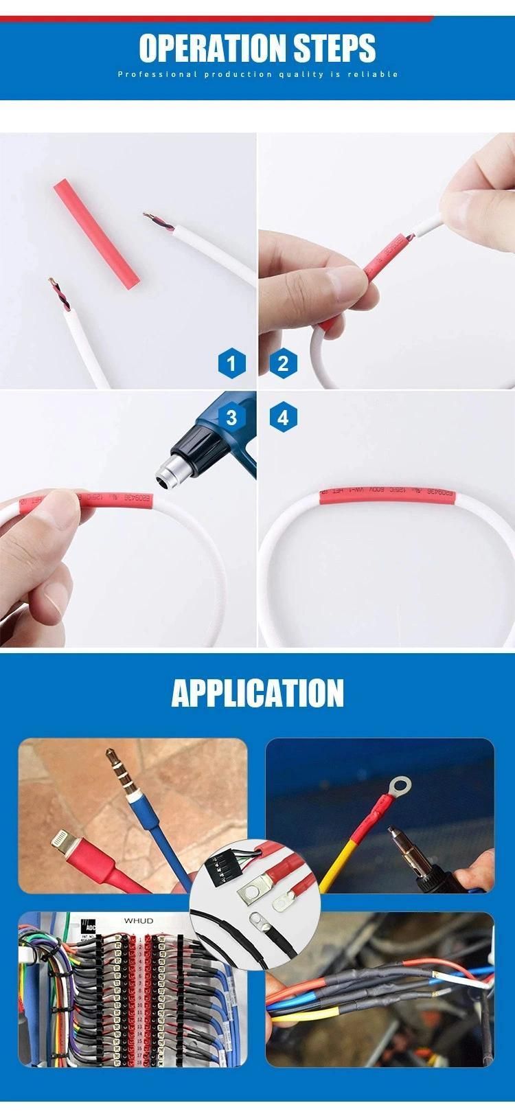 Harness Waterproof Insulated Dual Wall Cable Heat Shrinkable Tube with Adhesive