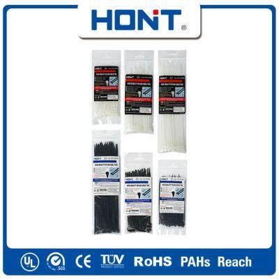 Manufacutre Plastic Nylon 66 Yellow 4.8*380mm Cable Tie Tension Good with RoHS