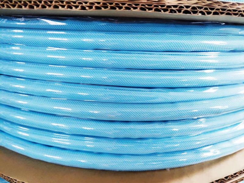 5mm Blue Woven Fabric Self Wrapping Split Cable Wire Sleeving