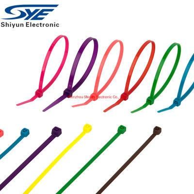 100PCS Per Bag 2.5 X 200mm Multi-Color Plastic Self Locking Nylon Cable Ties
