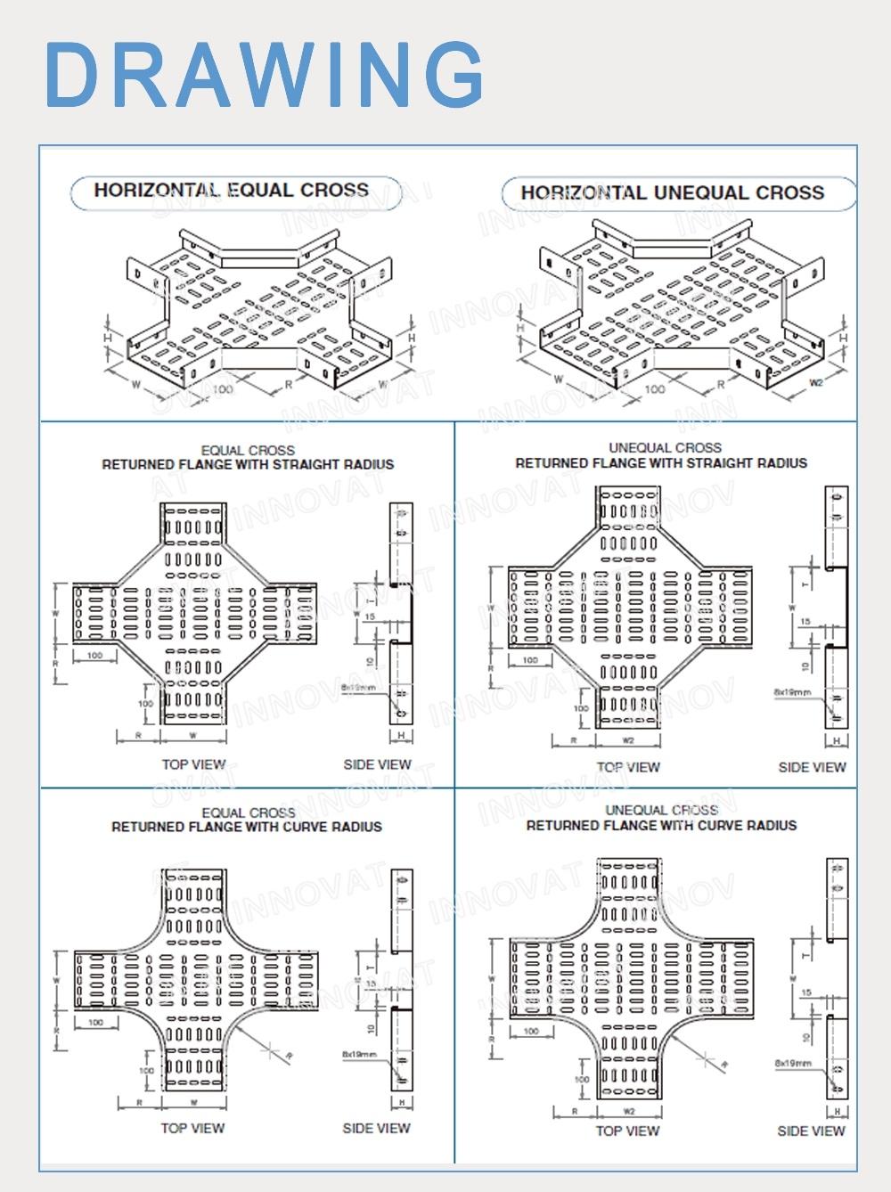 CE Certificate Manufactures Direct Sale Galvanized Perforated Electrical Perforated Cable Tray