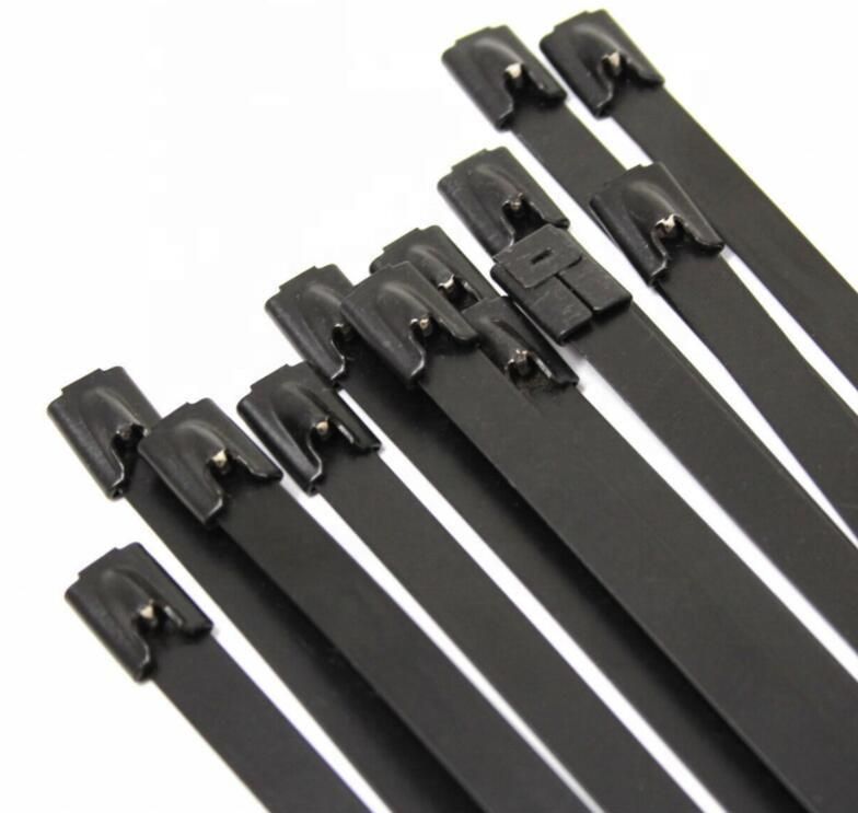 Epoxy Polyester Fully Coated Ball Lock Stainless Steel Cable Ties with UL
