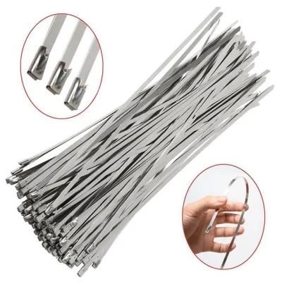 4.6mm Width Self Locking Stainless Steel Cable Zip Ties - Ball Locking