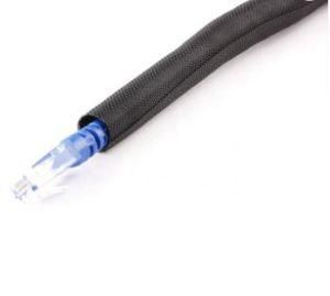 Self-Closing, Overlapping Edge Pet PA Fibre Woven Ribbon Hose Protector for Automotive TF