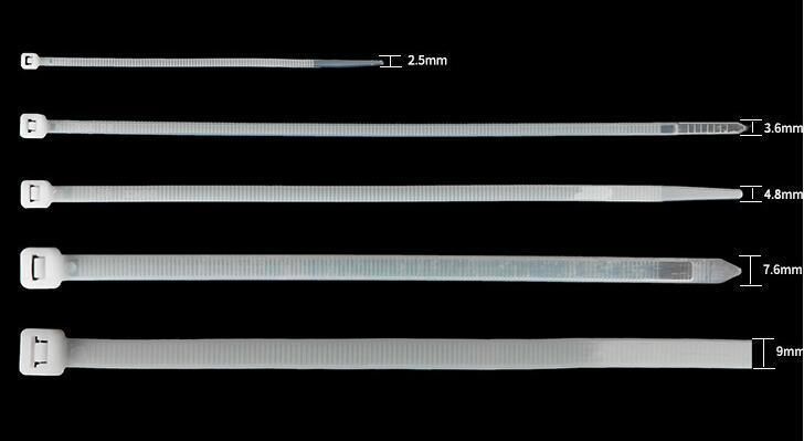 Free Samples Best Quality 2.5*100mm 18lbs Black Nylon Cable Tie Strap Self-Locking Plastic Zip Tie