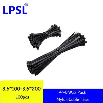 100 Pack Mix Premium Nylon Cable Ties