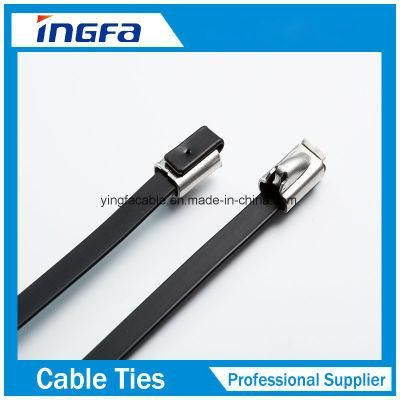 Stainless Steel Cable Tie Ball Locked with Plastic Coated