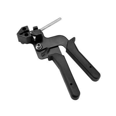 Black Fastening Cutter Tool Stainless Steel Cable Tie Pliers
