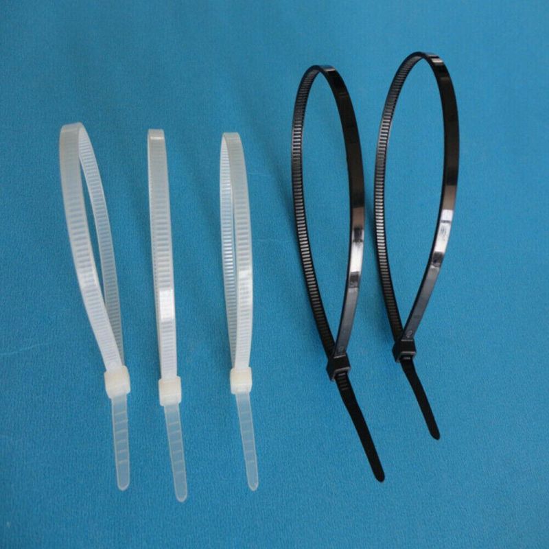 Self-Locking 6+8+12-Inch Nylon Cable Ties (Tie Wraps, Zip Ties) in Black and White