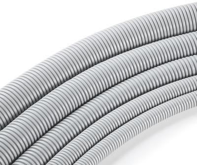 25mm Grey Compression Resistant Wire Cable PVC Electrical Flexible Corrugate Pipe