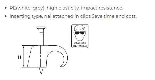 8mm White Color Round Type PE Circle Cable Clip