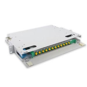 FTTH 19 Inch 1u 96 72 Core Rack Mount 48 12 24 Port Fiber Optic Mini ODF