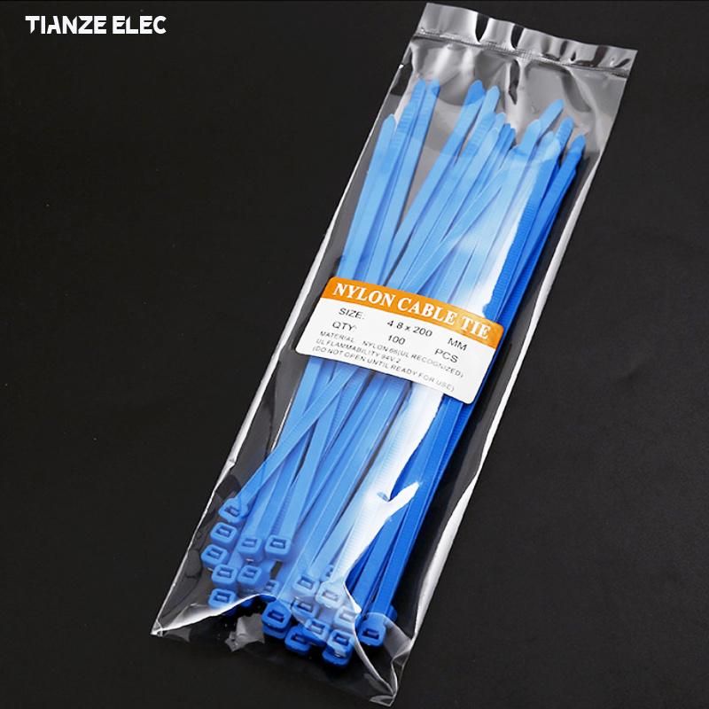 4.8X200mm 8inches UV-Anti Blue Self-Locking Nylon Cable Ties