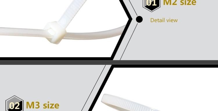 White Network Cable Ties Online Plastic Self-Locking Nylon Cable Tie