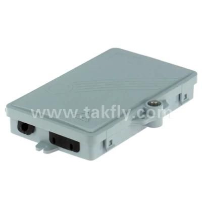 FTTH 2 Ports Wall Mounted Termination Outlet Box Without Pigtails and Adapters