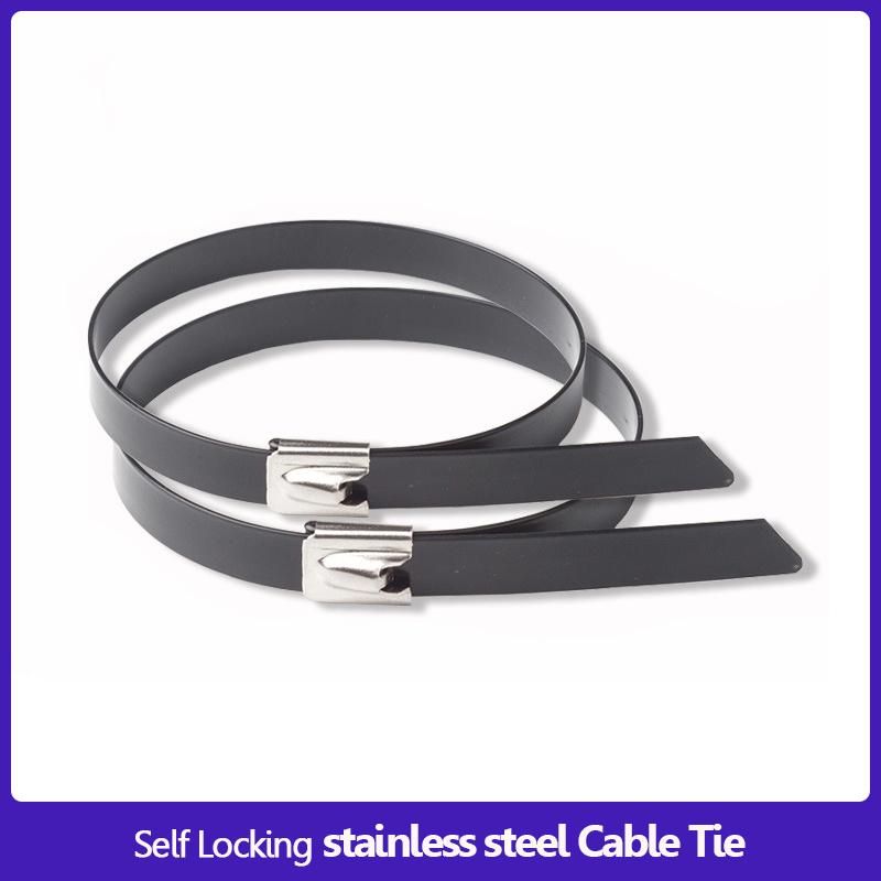 Self Locking Plastic Sprayed 304 Stainless Steel 4.6*300mm Zip Metal Cable Tie Wire Ties Complete Specifications