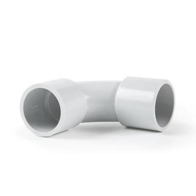 Plastic PVC Grey Electrical Conduit Connect Pipe Fitting Solid Elbow