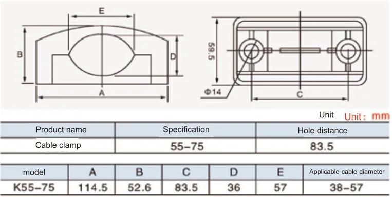 Indoor Wire Fixing Device Plastic Cable Clamp for Switchgear
