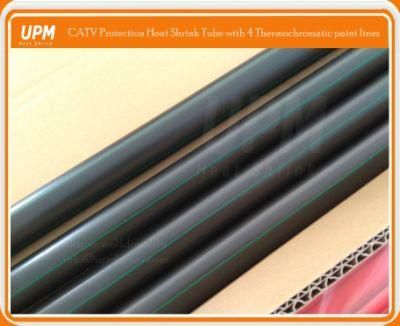 Medium Wall Heat Shrink Tube with Four Thermochromatic Paint Lines Change Color for Proper Installation 1100 1300 1500 1700 with Adhesive Liner