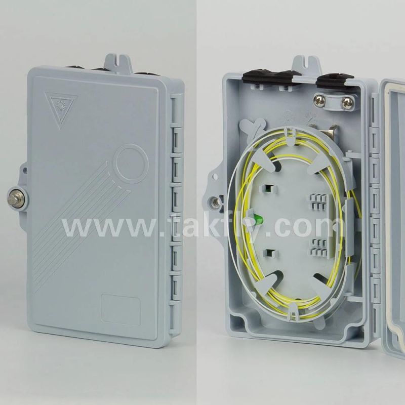 FTTH 2 Ports Wall Mounted Termination Outlet Box Without Pigtails and Adapters