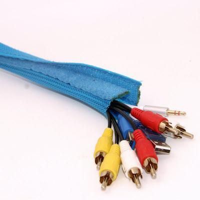 Reusable Side Entry Pet Expandable Braided Magic Tape Cable Sleeve