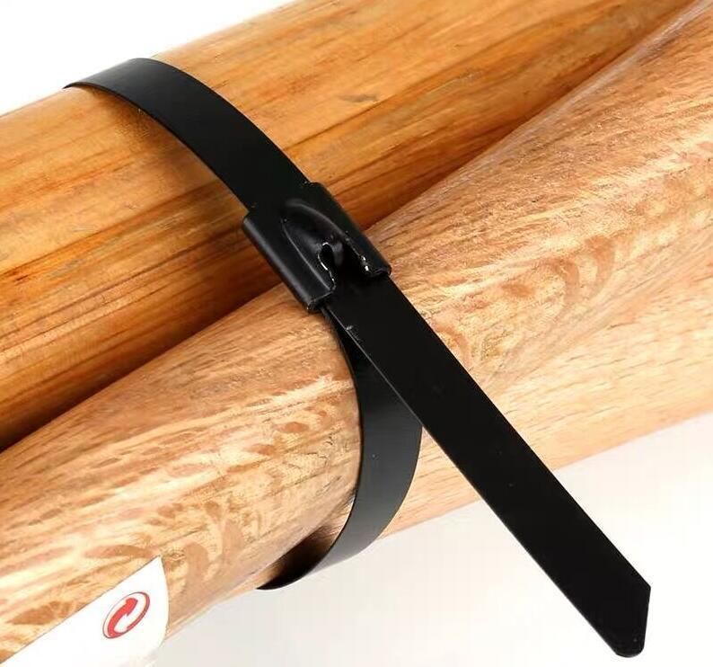 Polyester/Epoxy Fully Coated Ball Lock Stainless Steel Cable Ties with UL