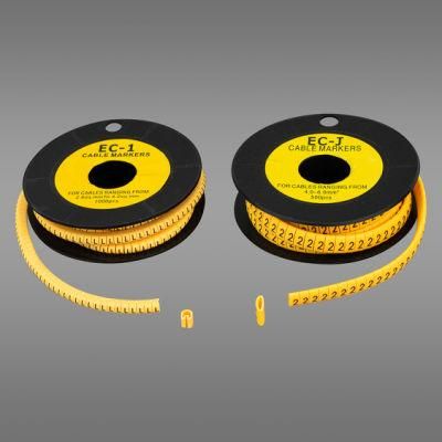 Ec Type Yellow PVC Cable Marker Ec-1